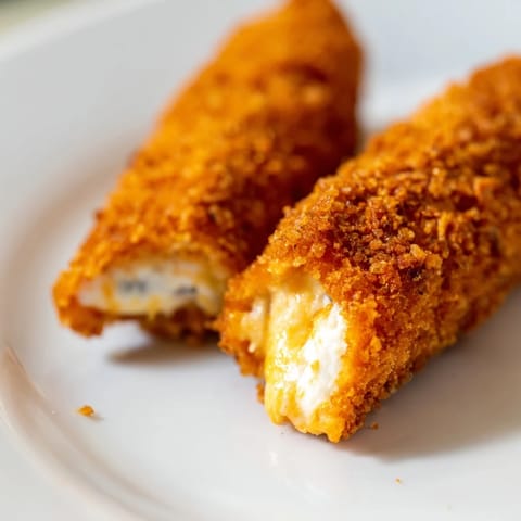 These fried jalapeño poppers have a spicy kick and crunchy breadcrumb coating.