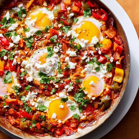 Shakshuka spicy tomato egg dish