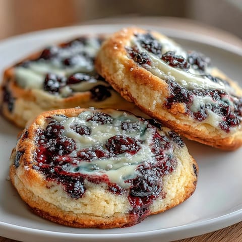 Blueberry Cheesecake Swirl Cookies