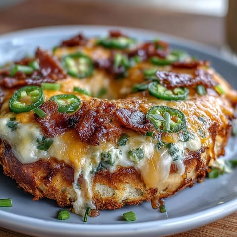 Spicy, cheesy high-protein bagels with jalapeños and cheddar, perfect for a nutritious breakfast or snack.  
