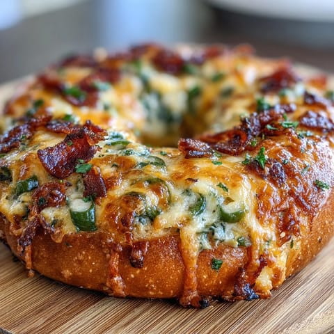 Golden, chewy bagels packed with sharp cheddar and jalapeños, baked for a protein-rich twist on a classic favorite.  