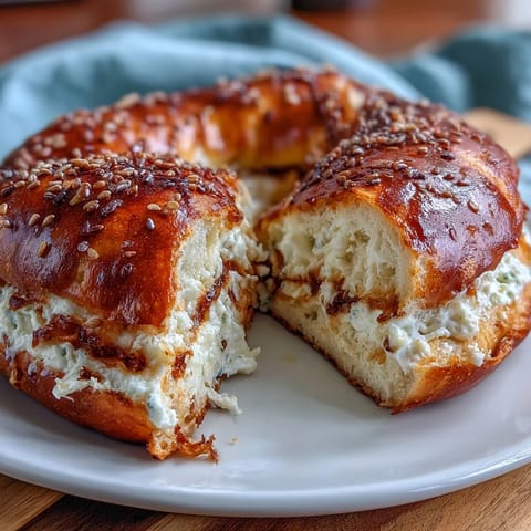 Chewy, high-protein cottage cheese bagels baked until golden, served warm and ready for your favorite spreads or toppings.  