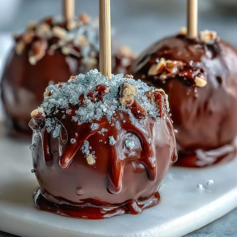 Pot of Gold Cake Pops: Festive chocolate cake pops decorated like black pots filled with shimmering gold sprinkles for St. Patrick's Day.