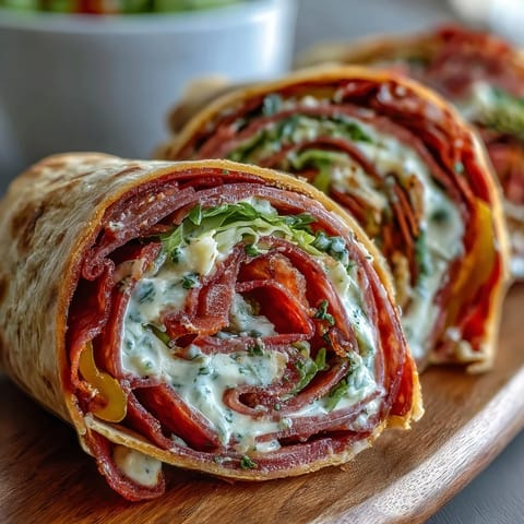 Italian Sub Pinwheel Wraps