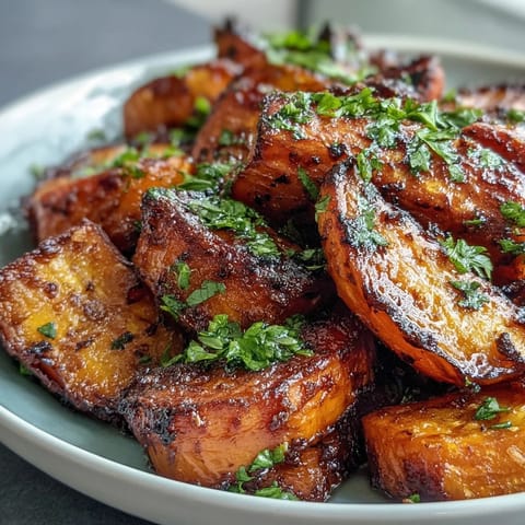Honey roasted carrots and parsnips with golden caramelized edges, perfect for a holiday side dish.