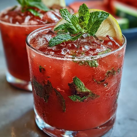 Watermelon Mint Lemonade Drink