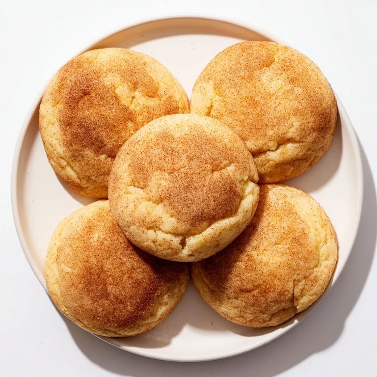 Homemade Snickerdoodles cookies with soft centers, crackled tops, and cinnamon sugar coating on a wire rack.