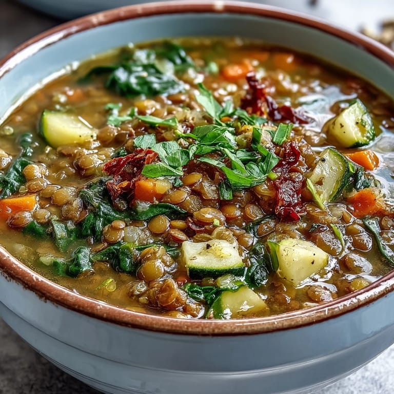 Healthy Lentil Soup served with crusty bread, perfect for a cozy winter meal.