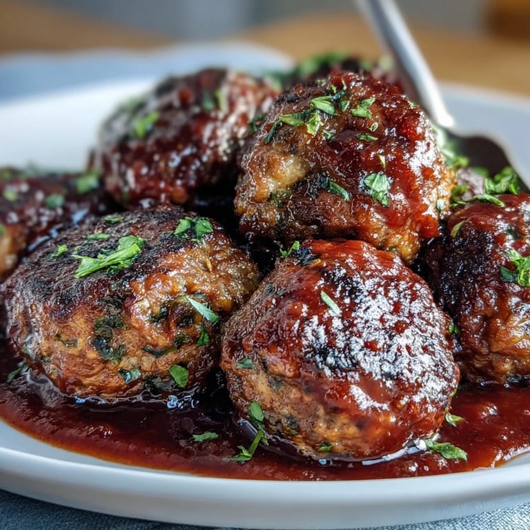 Tender, oven-baked lentil meatballs simmered in rich tomato marinara, served atop light spiralized zucchini noodles.  