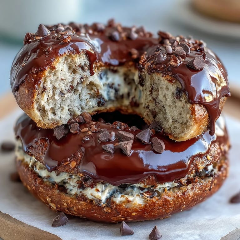Soft, protein-packed chocolate chip bagels with a glossy crust, boiled and baked for a perfect chewy texture.  