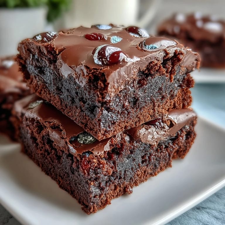 Fudgy chocolate brownies loaded with Cadbury mini eggs and topped with a buttery chocolate crumble for Easter dessert.