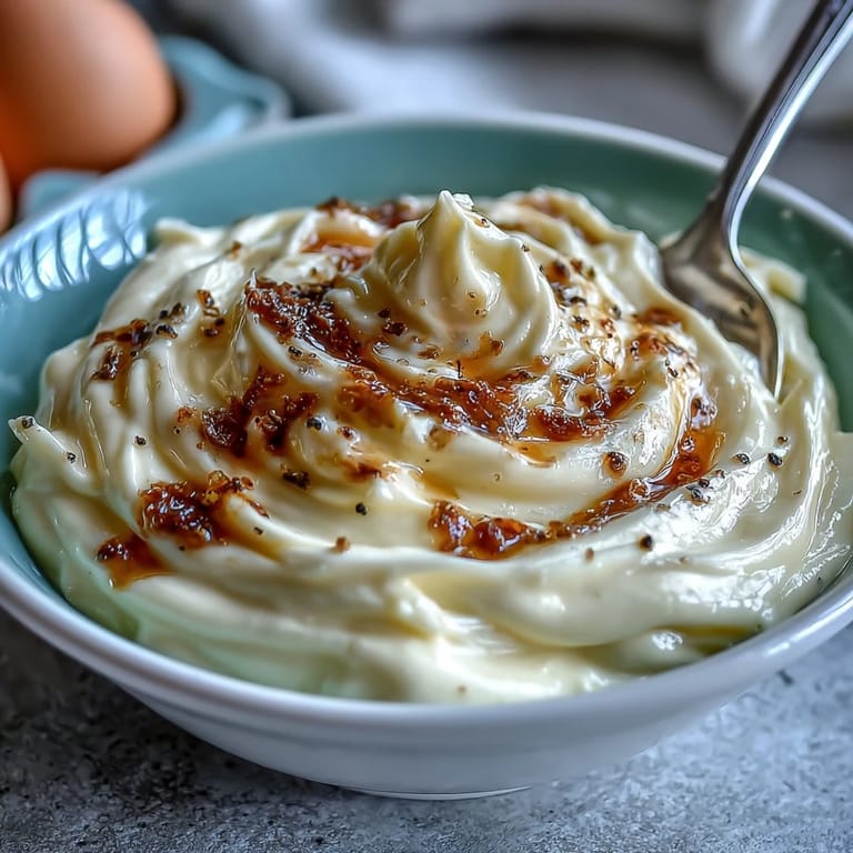 Easy homemade mayonnaise recipe made with an immersion blender, tangy and perfect for dips and dressings.